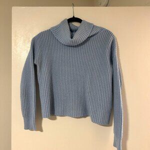 Blue Turtleneck Sweater